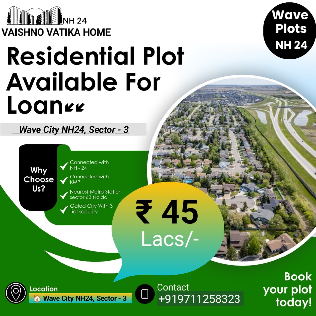 गाजियाबाद के वेब सिटी के अंदर अपना प्लॉट अभी बुक करें। Wave City सेक्टर 3 ग़ज़िआबाद